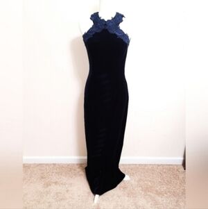 Vintage Jessica McClintock Gunne Sax Luxury Velvet Evening Dress